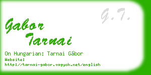 gabor tarnai business card