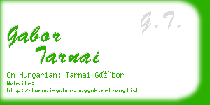 gabor tarnai business card